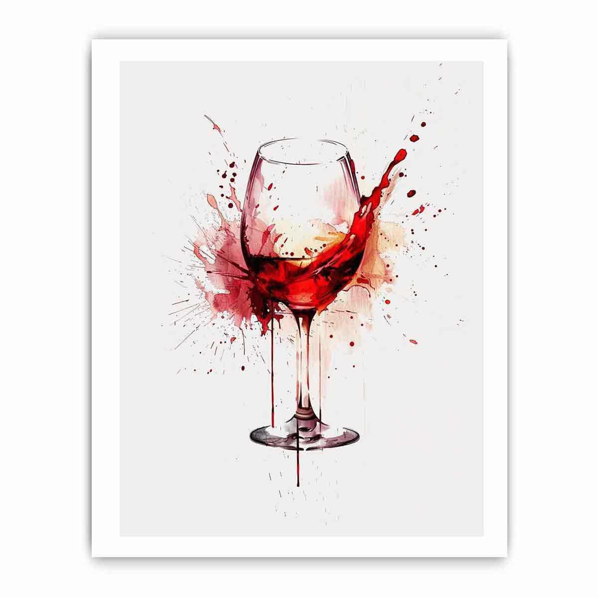 Red wine Splash Framed Print-3