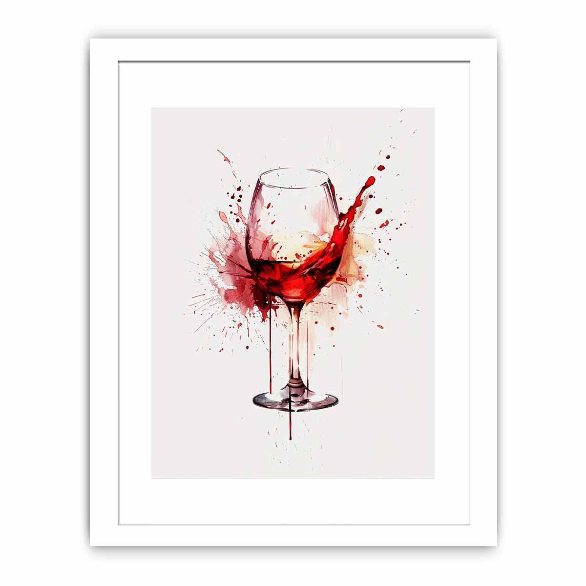 Red wine Splash Framed Print-1