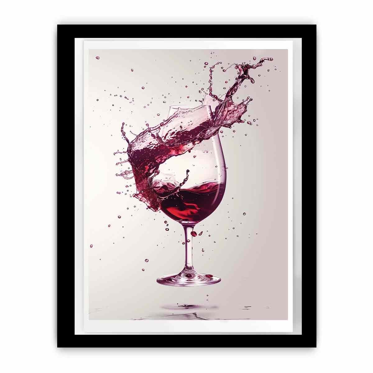 Red wine Splash Framed Print-2