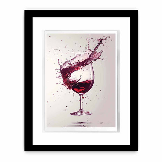 Red wine Splash Framed Print-0