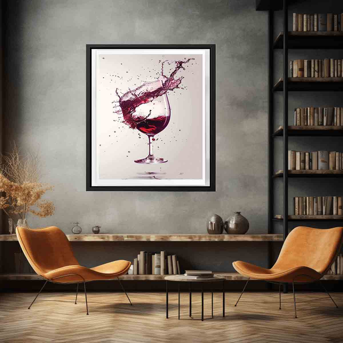 Red wine Splash Framed Print-4