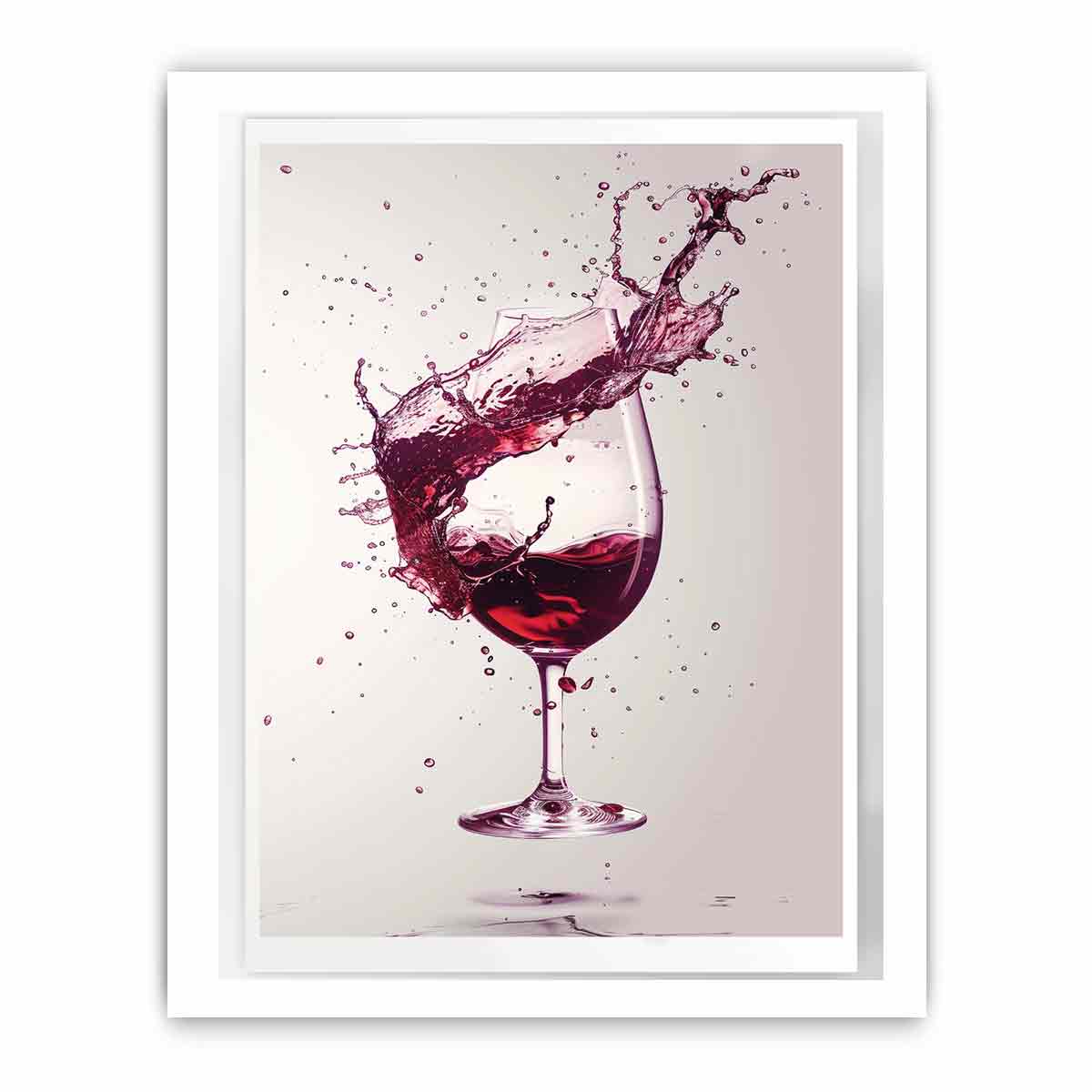 Red wine Splash Framed Print-3