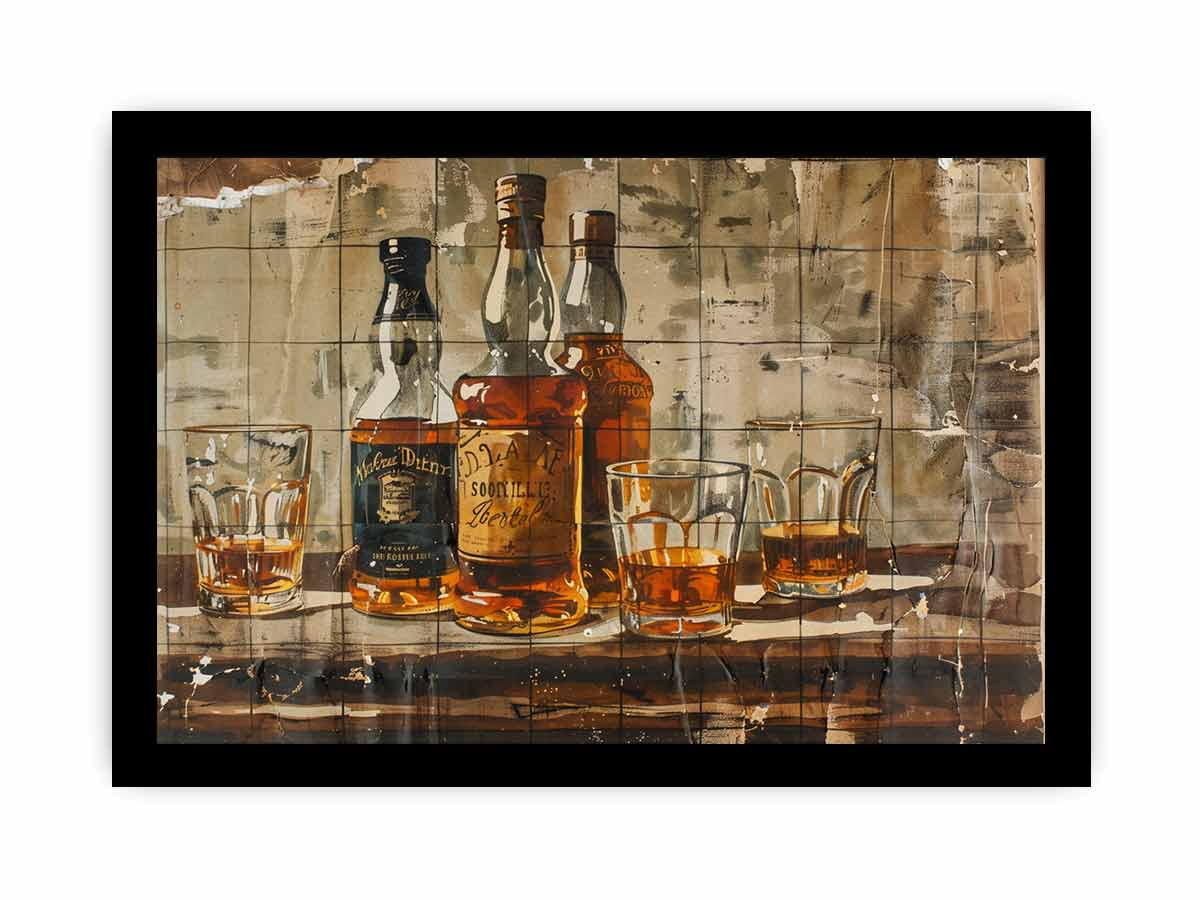 Vintage whiskey Framed Print-2