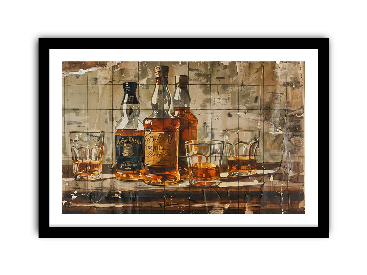 Vintage whiskey Framed Print-0