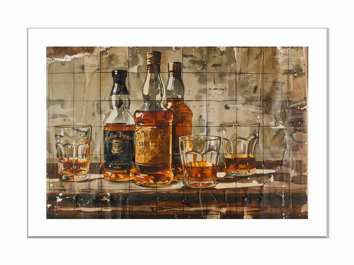 Vintage whiskey Framed Print-3