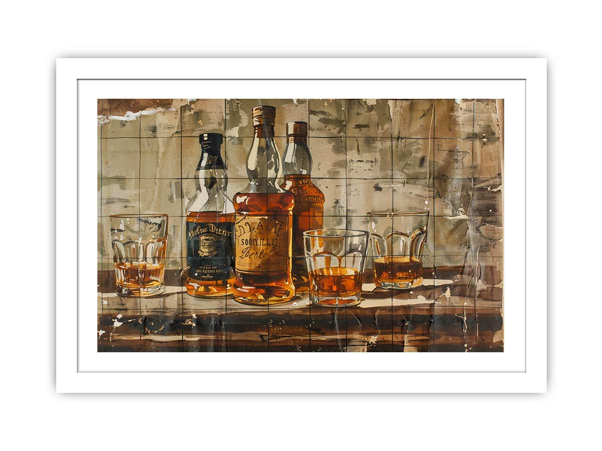 Vintage whiskey Framed Print-1