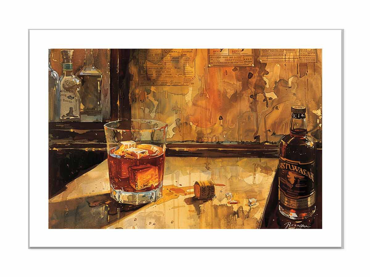 Vintage whiskey Framed Print 2-3