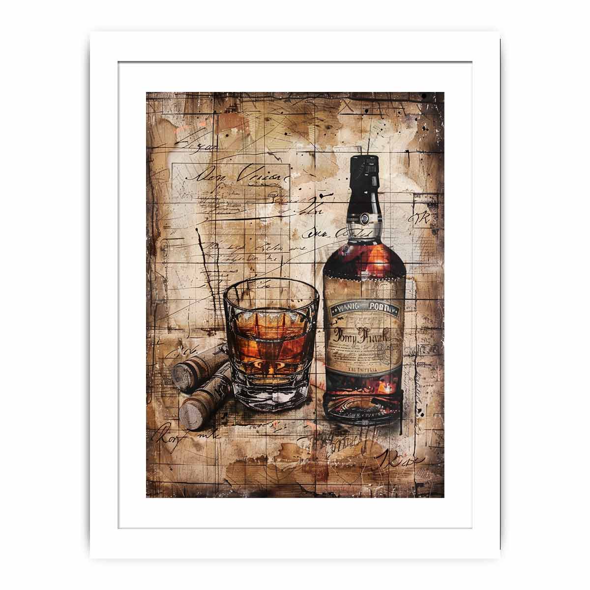 Vintage whiskey Framed Print-1