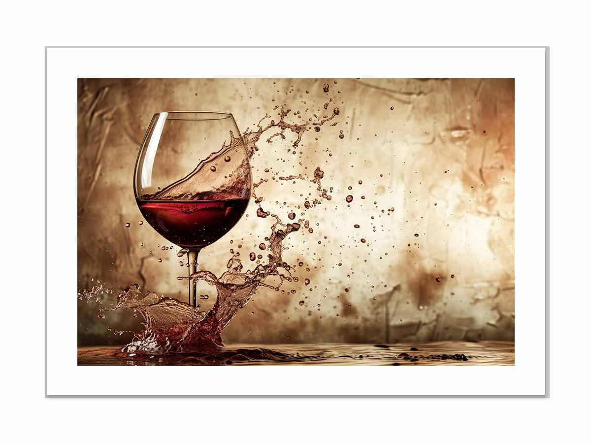 Wine Splash Framed Print-3