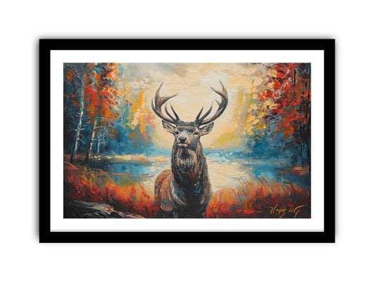 Deer Art Framed Print-0