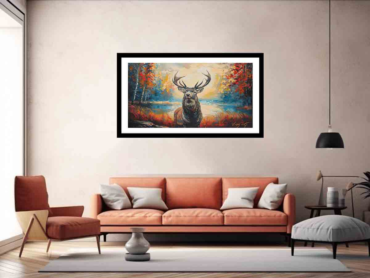 Deer Art Framed Print-4