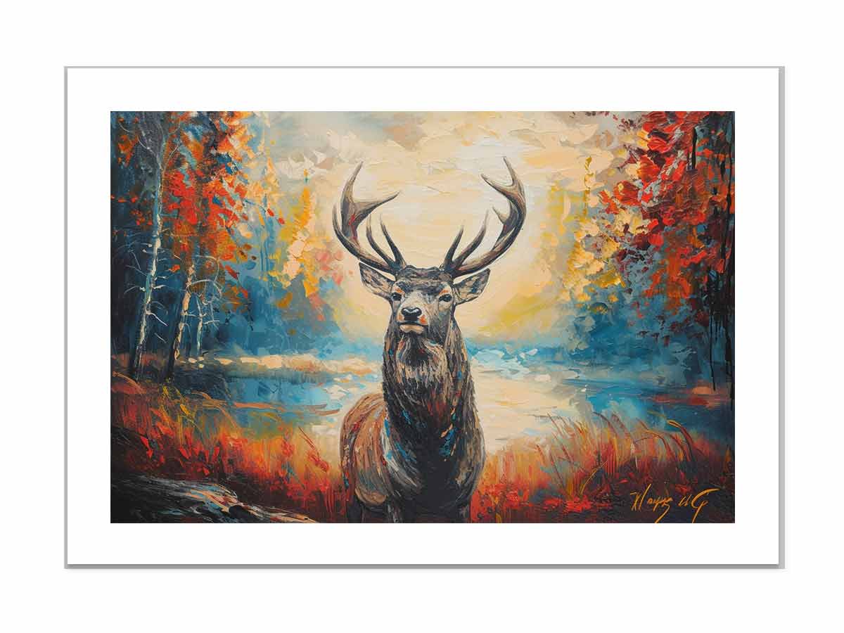 Deer Art Framed Print-3