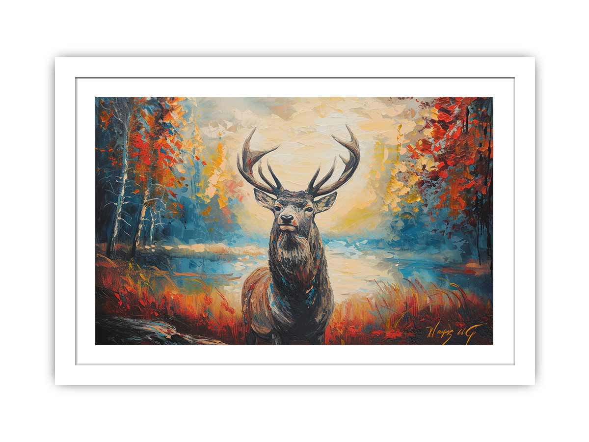 Deer Art Framed Print-1