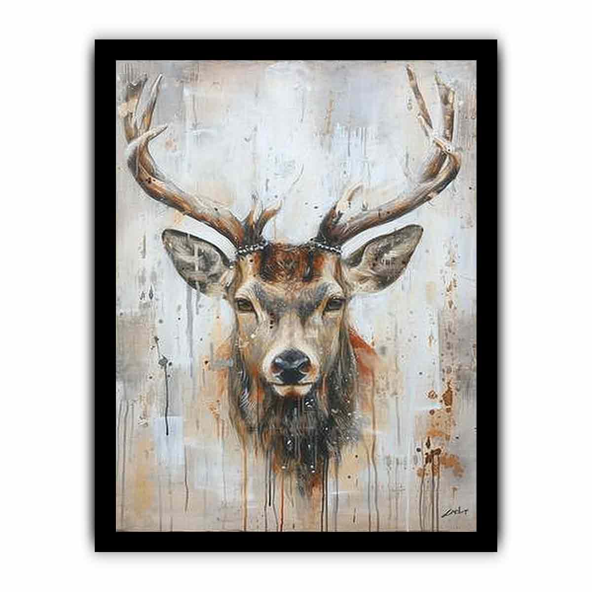 Deer Art Framed Print-2