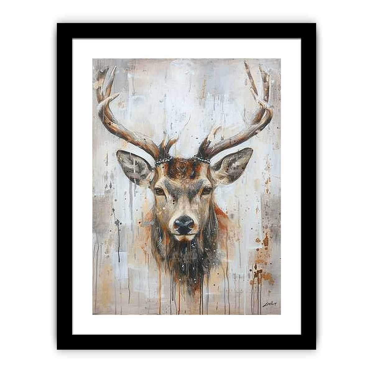 Deer Art Framed Print-0