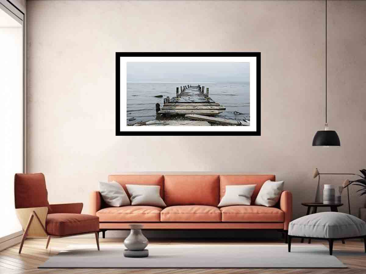 Broken Jetty Framed Print-4