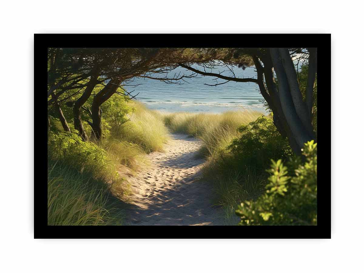 Beach Path Framed Print-2