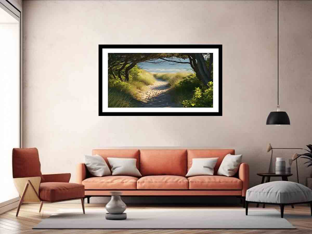 Beach Path Framed Print-4