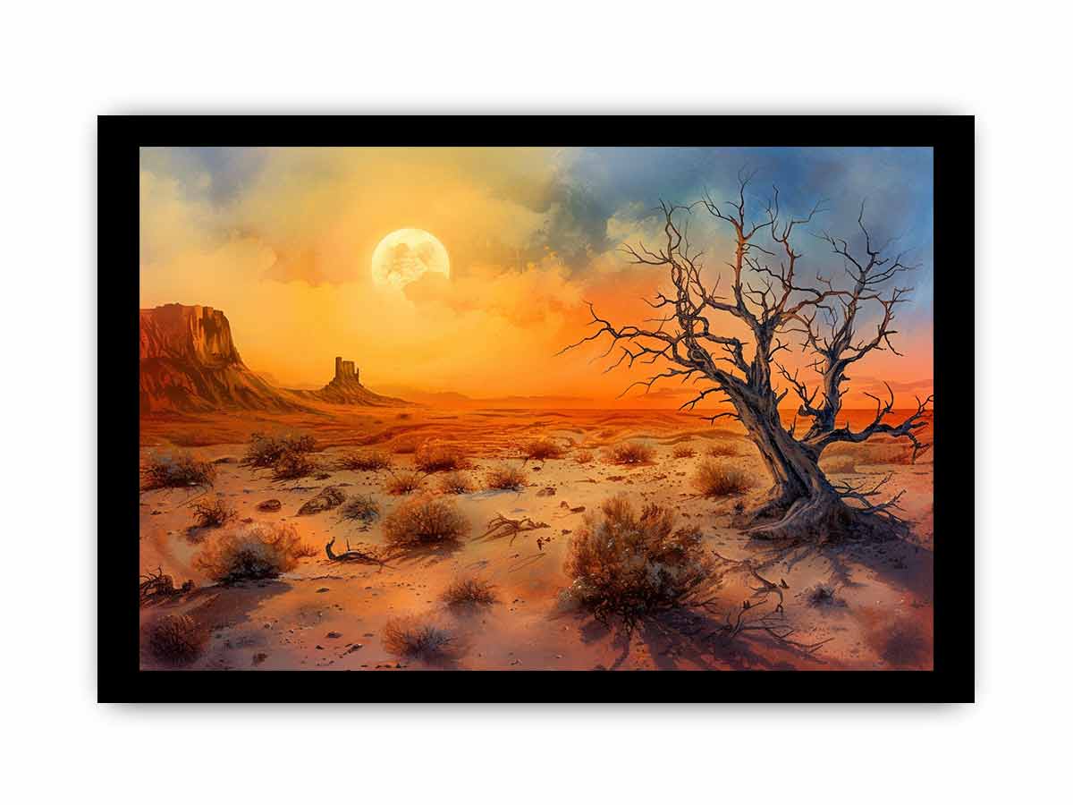 Desert Sun Art Framed Print-2