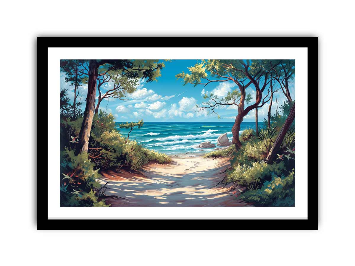 Beach Path  Framed Print-0