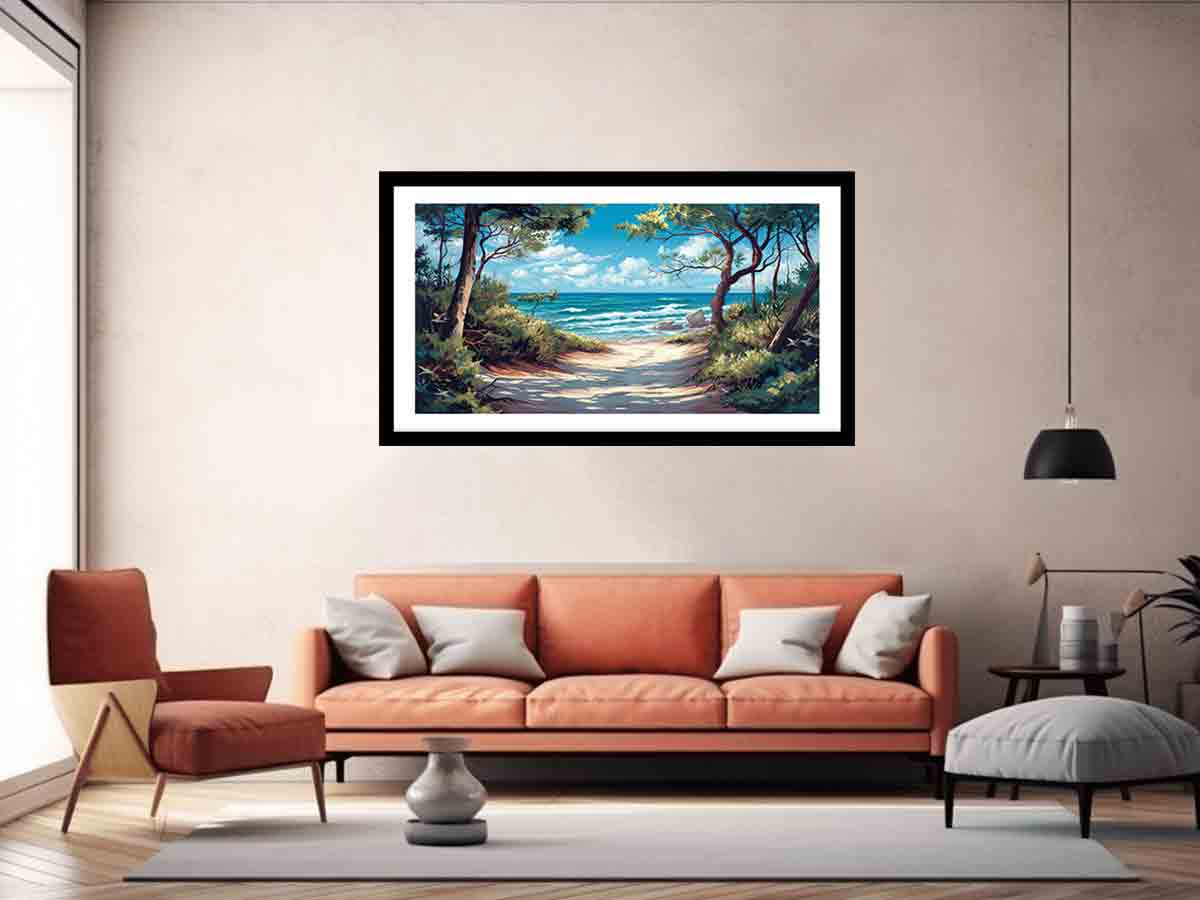 Beach Path  Framed Print-4