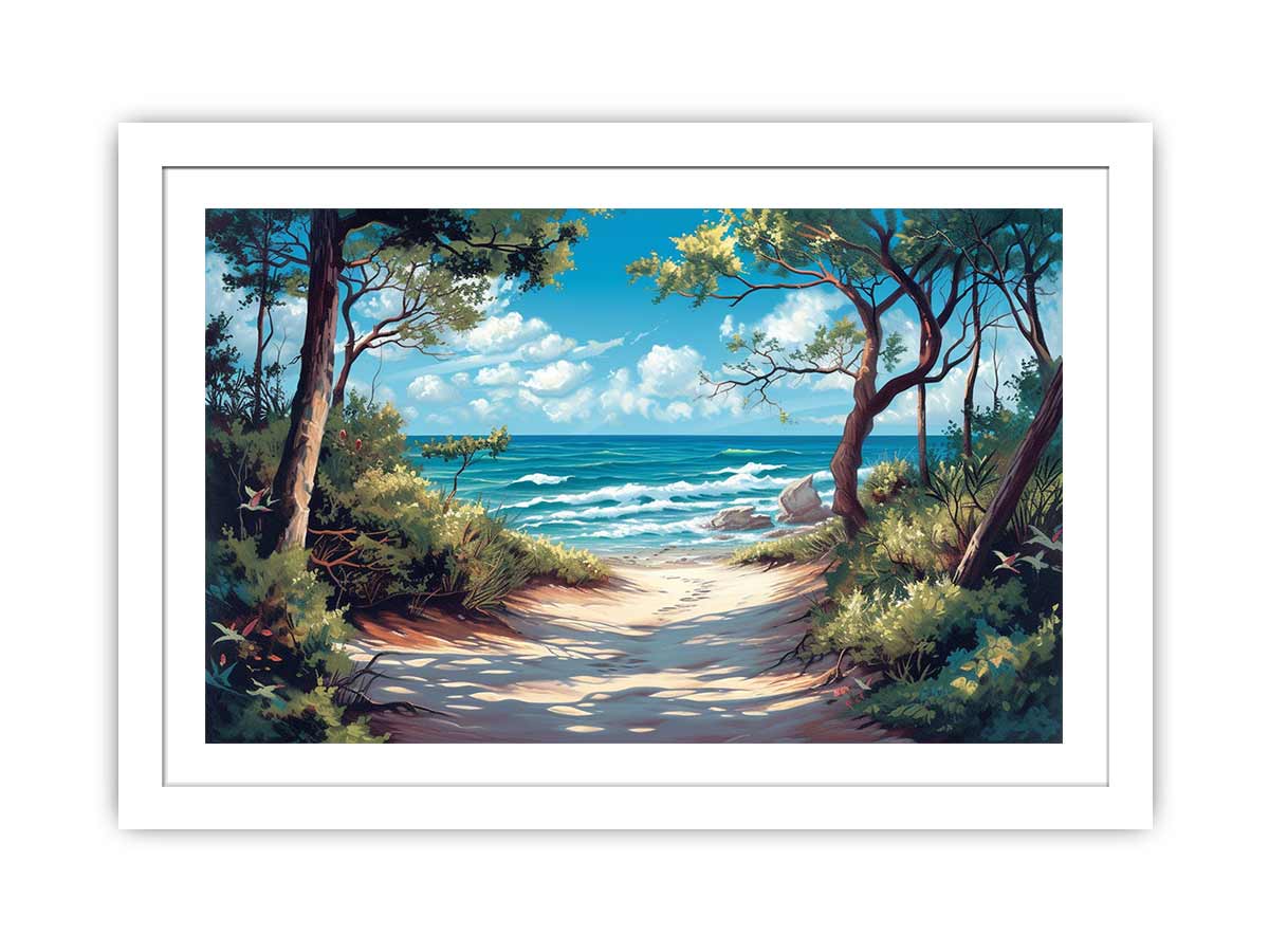 Beach Path  Framed Print-1