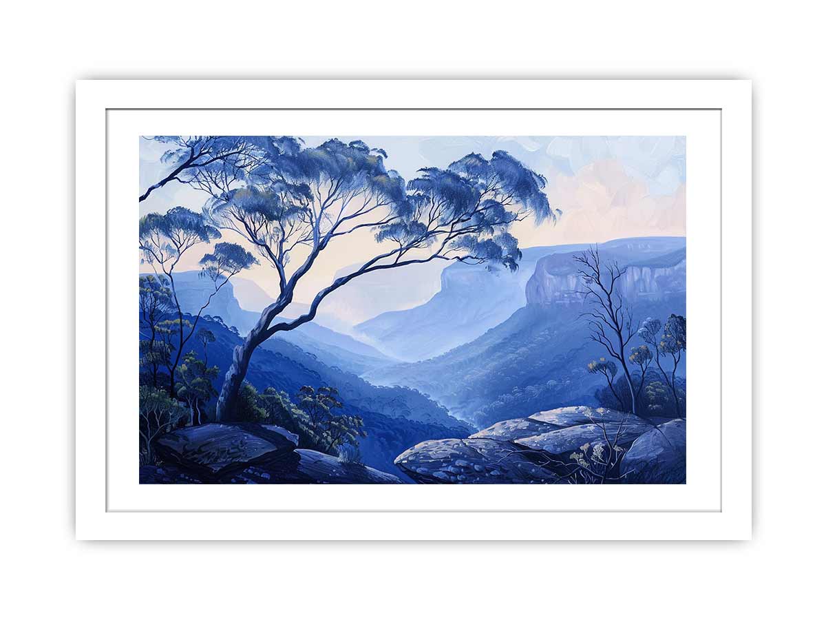 Blue Mountians Framed Print-1