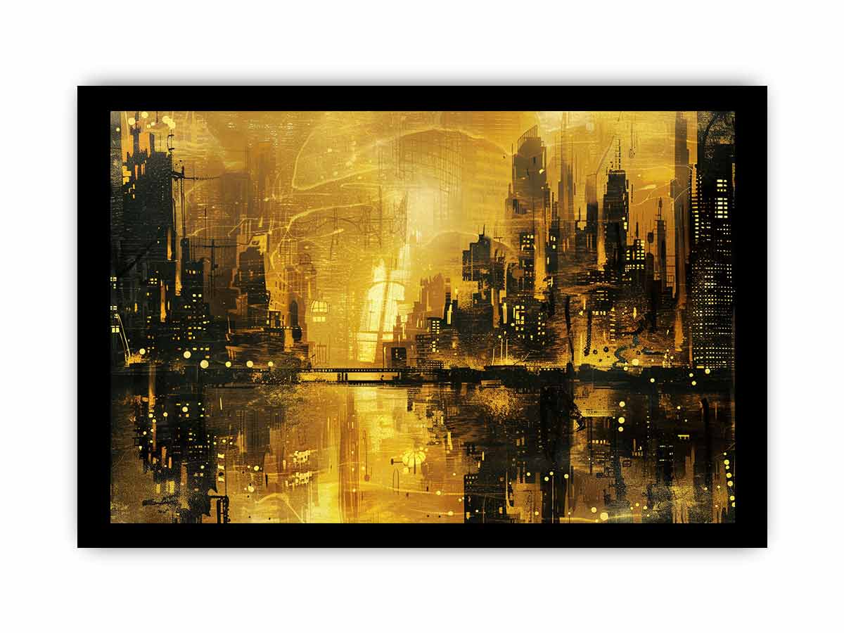 Gold Coast City Art Framed Print-2