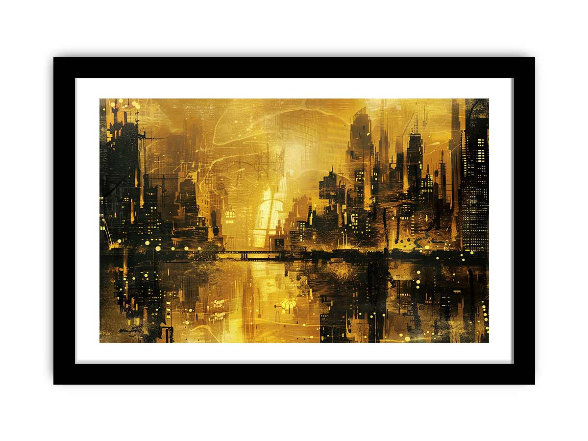 Gold Coast City Art Framed Print-0