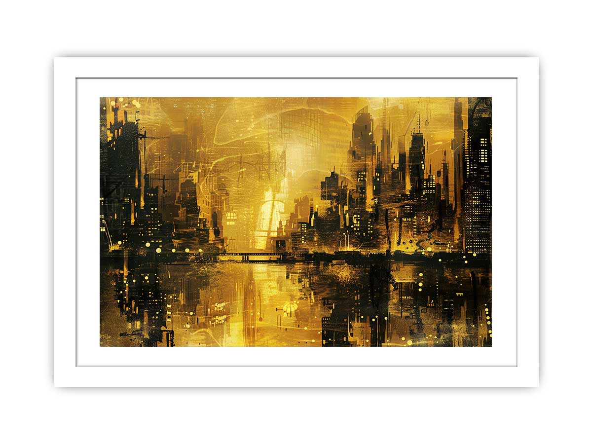 Gold Coast City Art Framed Print-1