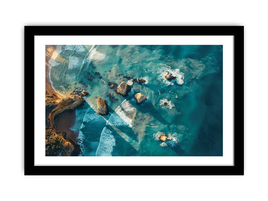 Great Ocean Road Drone View Framed Print-0