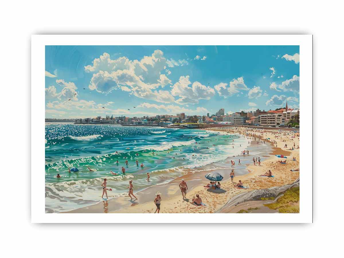 Bondi Beach Art Framed Print-3