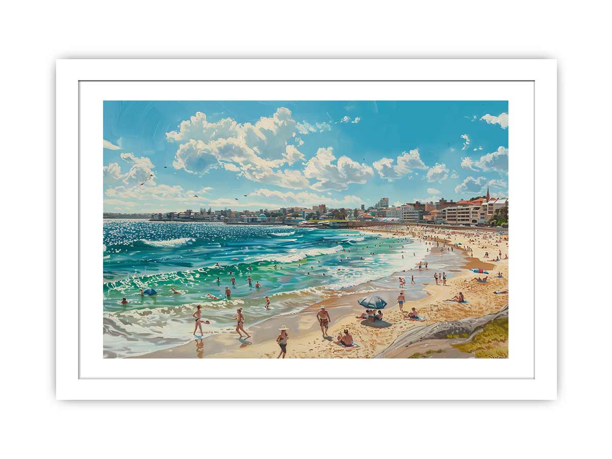 Bondi Beach Art Framed Print-1