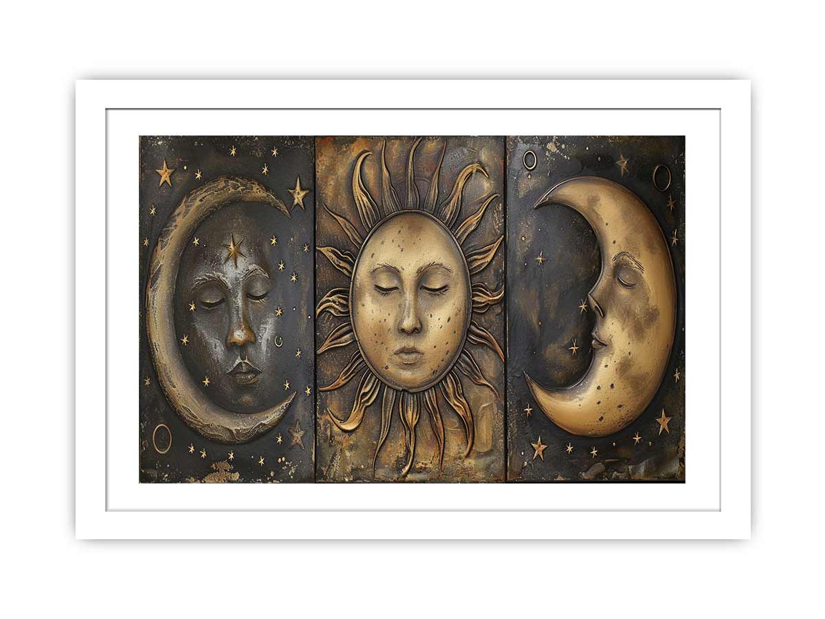 Sun Moon Framed Print Framed  print-1