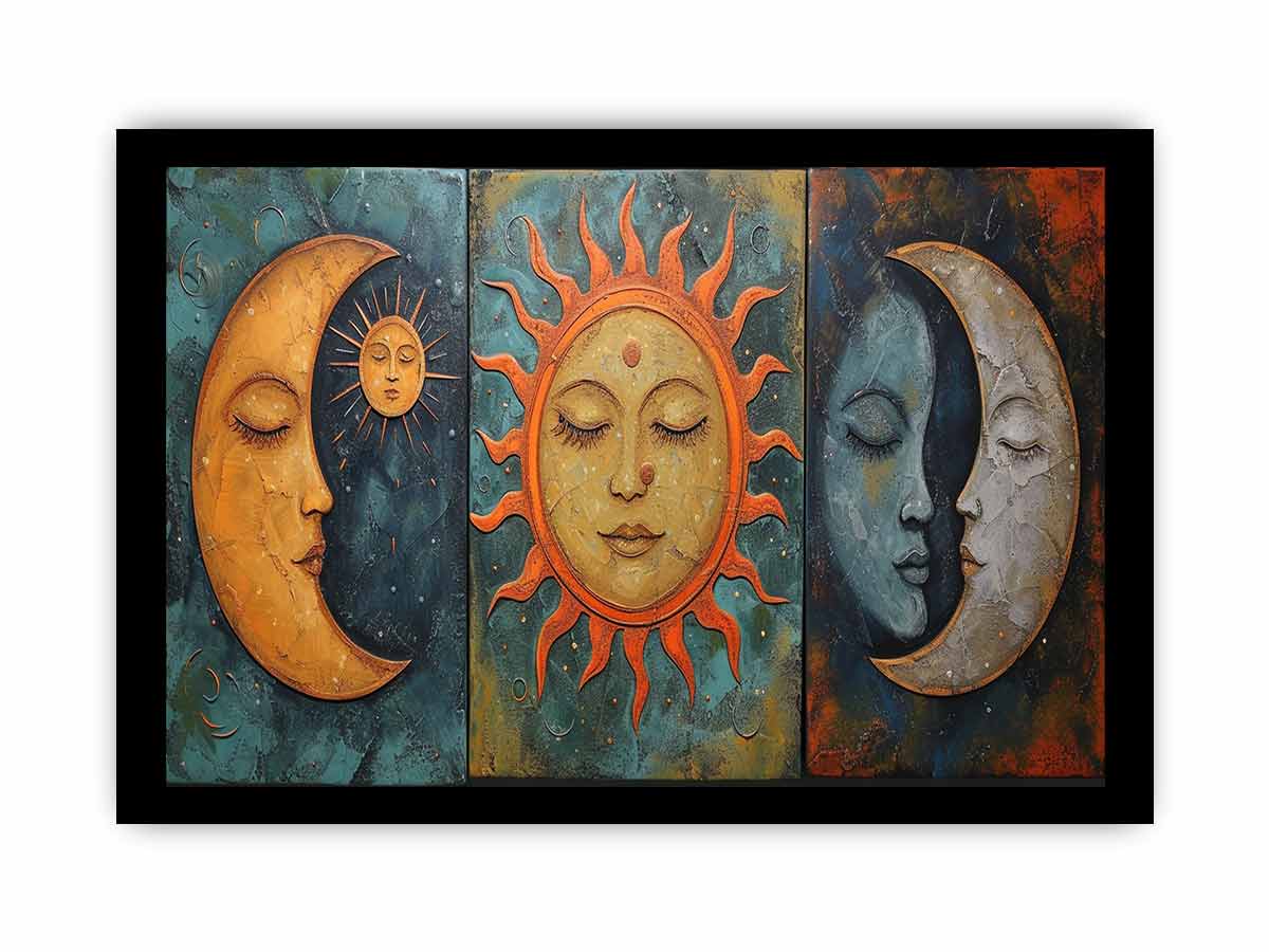 Sun Moon Framed Print  Print-2