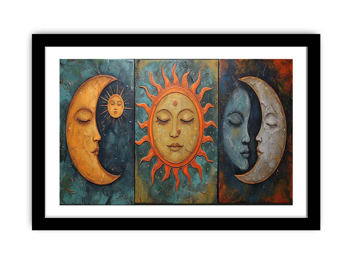 Sun Moon Framed Print  Print-0