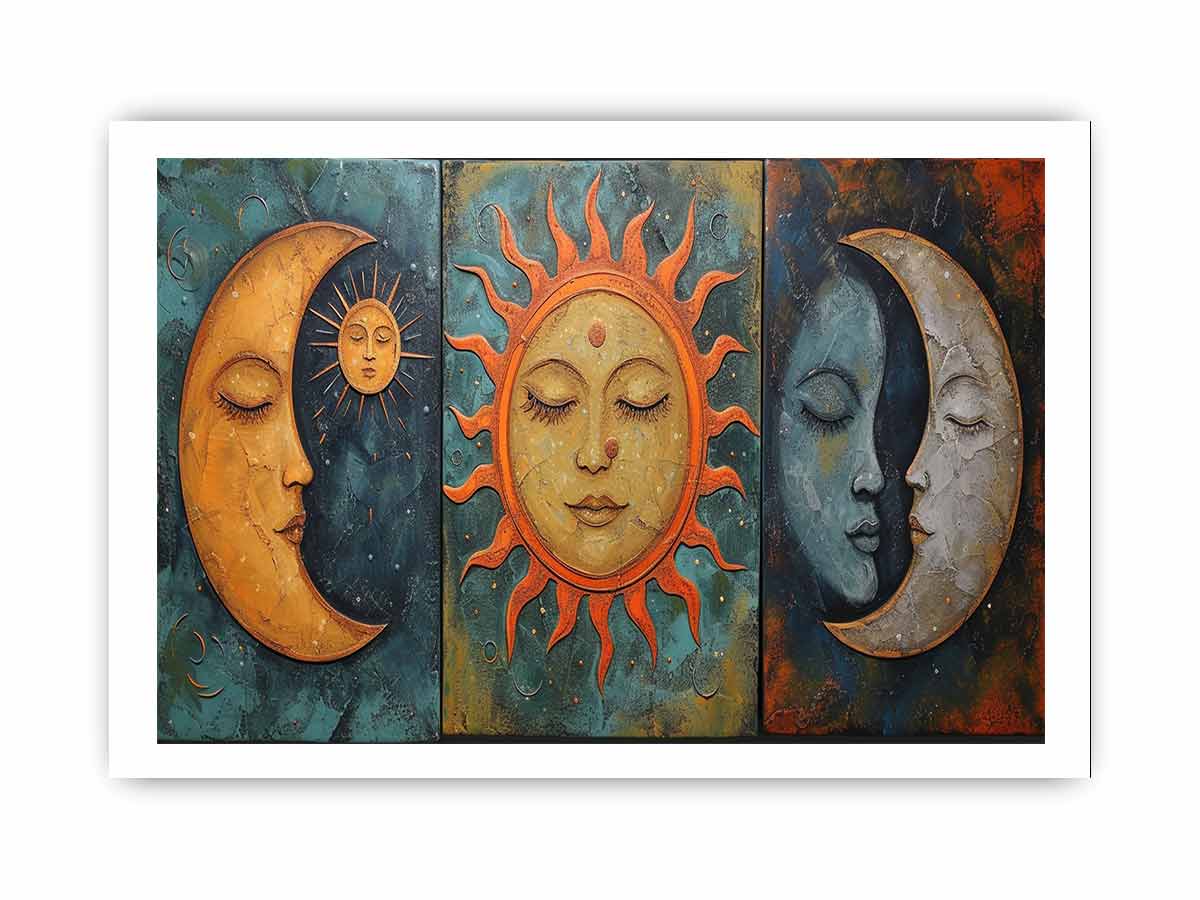 Sun Moon Framed Print  Print-3