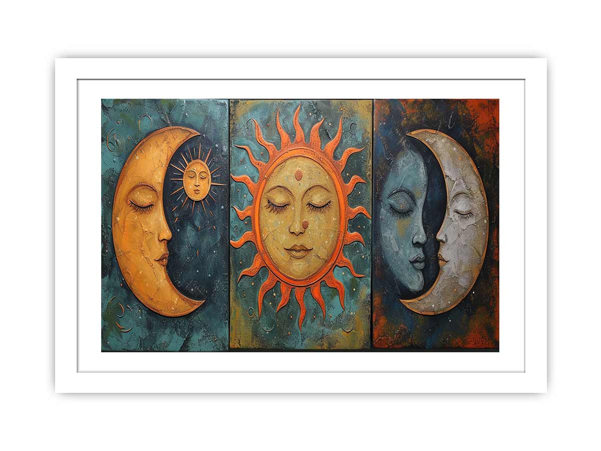 Sun Moon Framed Print  Print-1