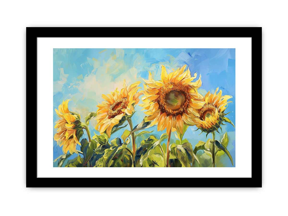 Summer Sunflowers Framed Print-0