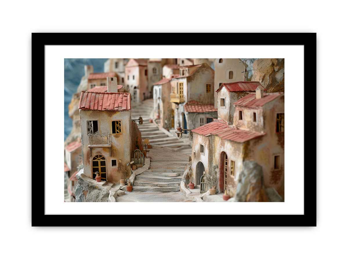 The Greek Village Framed Print-0