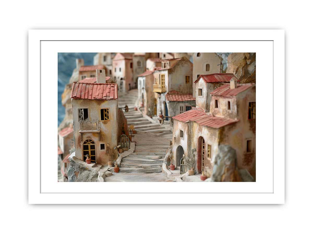 The Greek Village Framed Print-1