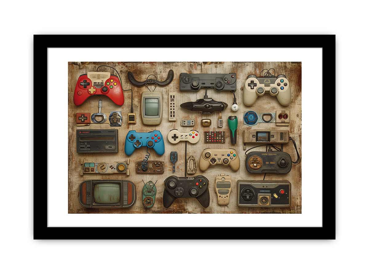 Video Game Controller Framed Print-0