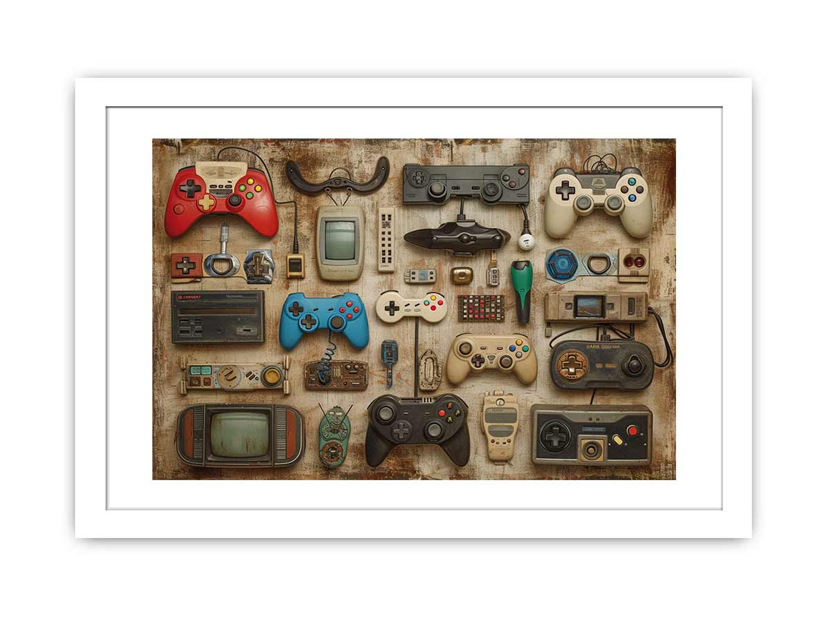 Video Game Controller Framed Print-1