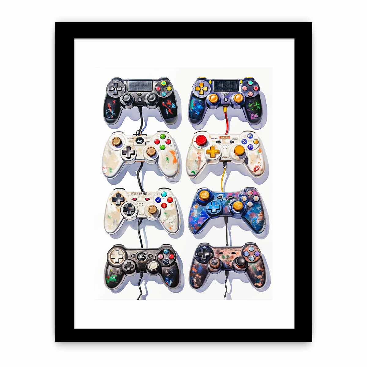 Video Game Controller Evolution Print-0