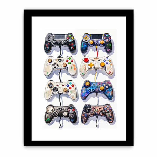 Video Game Controller Evolution Print-0