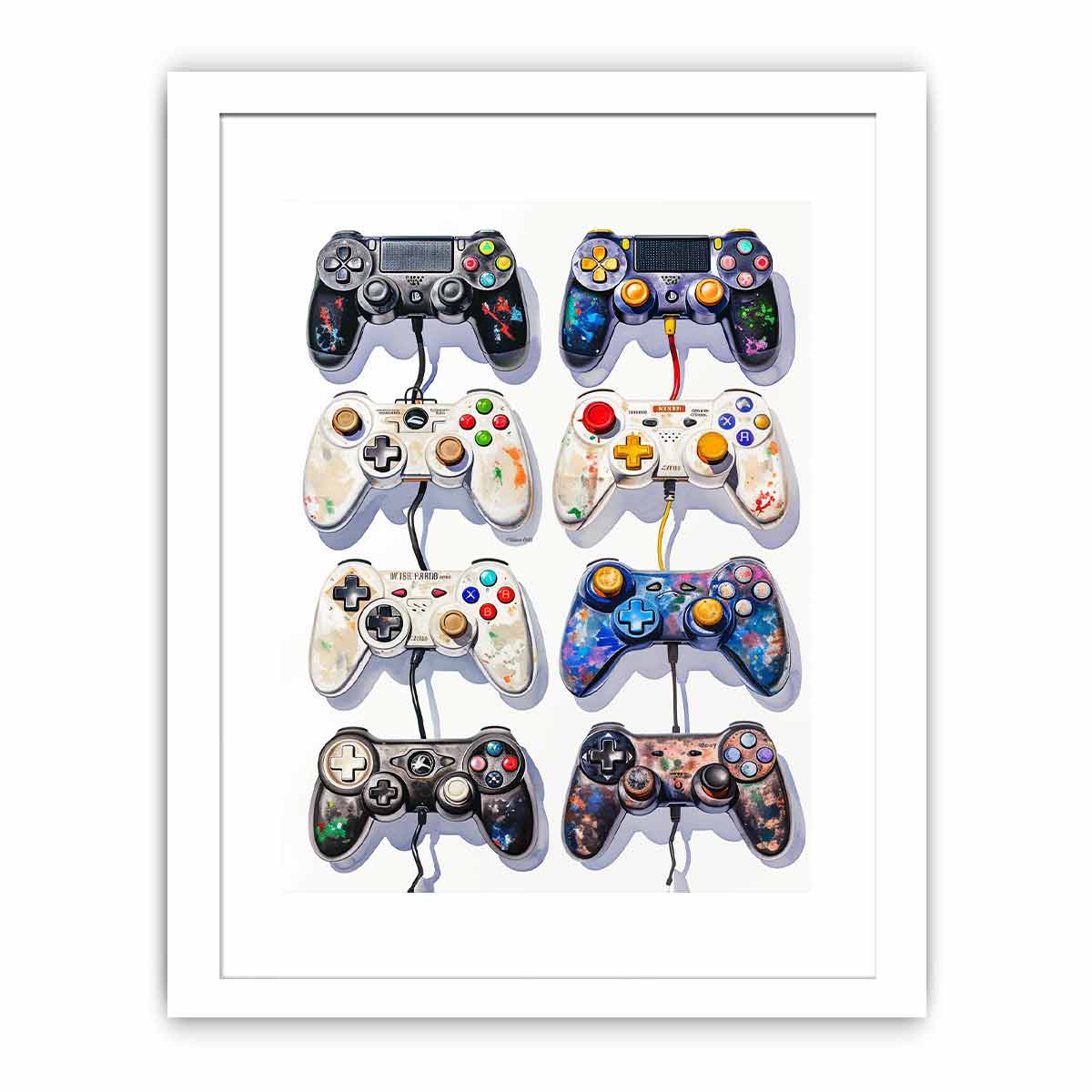 Video Game Controller Evolution Print-1