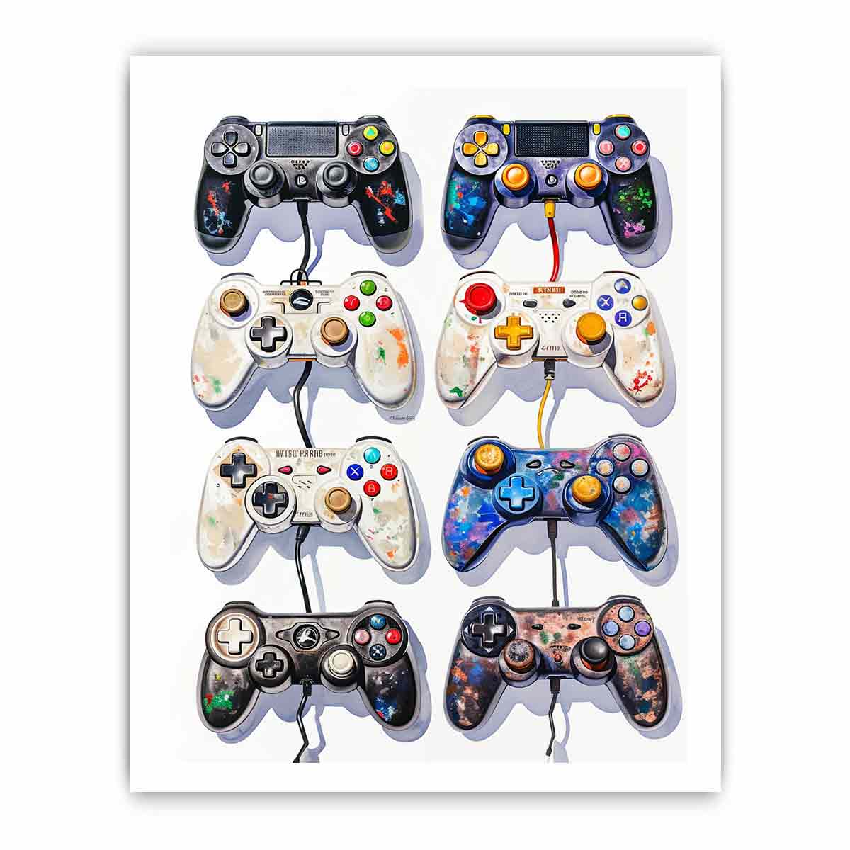 Video Game Controller Evolution Print-3