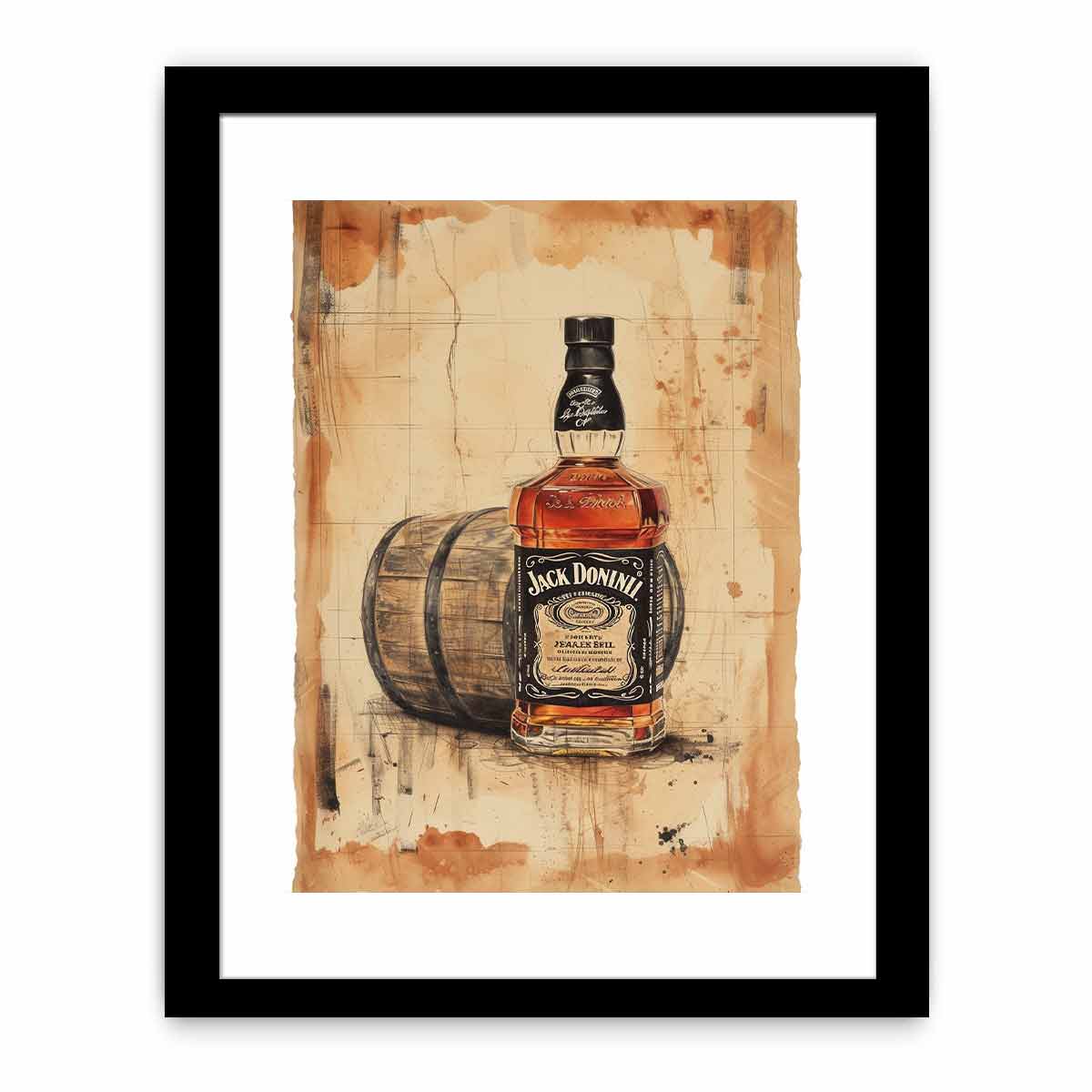 Vintage Whiskey Framed Print-0