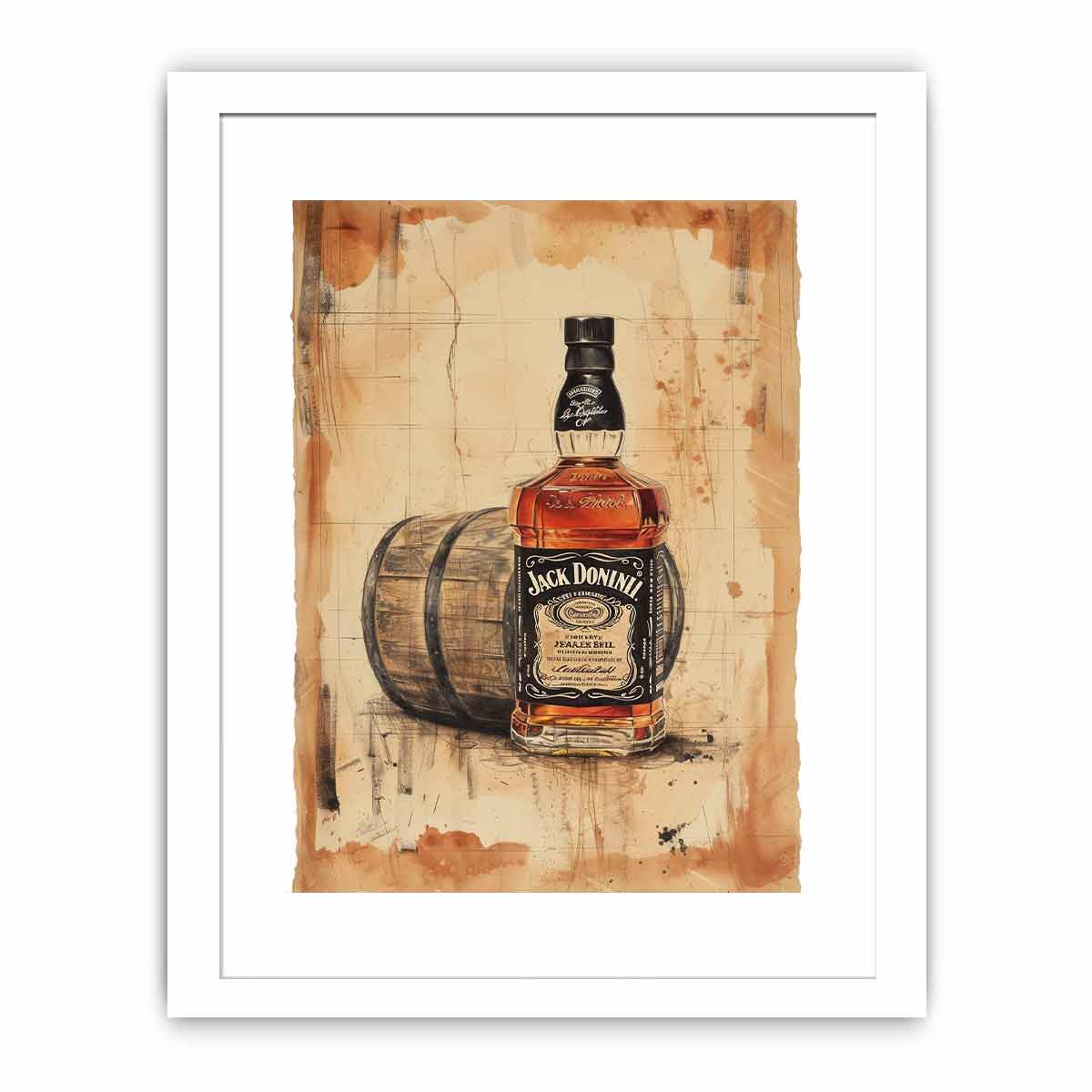 Vintage Whiskey Framed Print-1