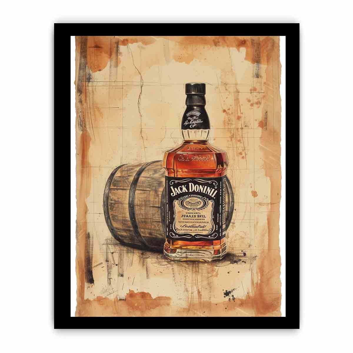 Vintage Whiskey Framed Print-2